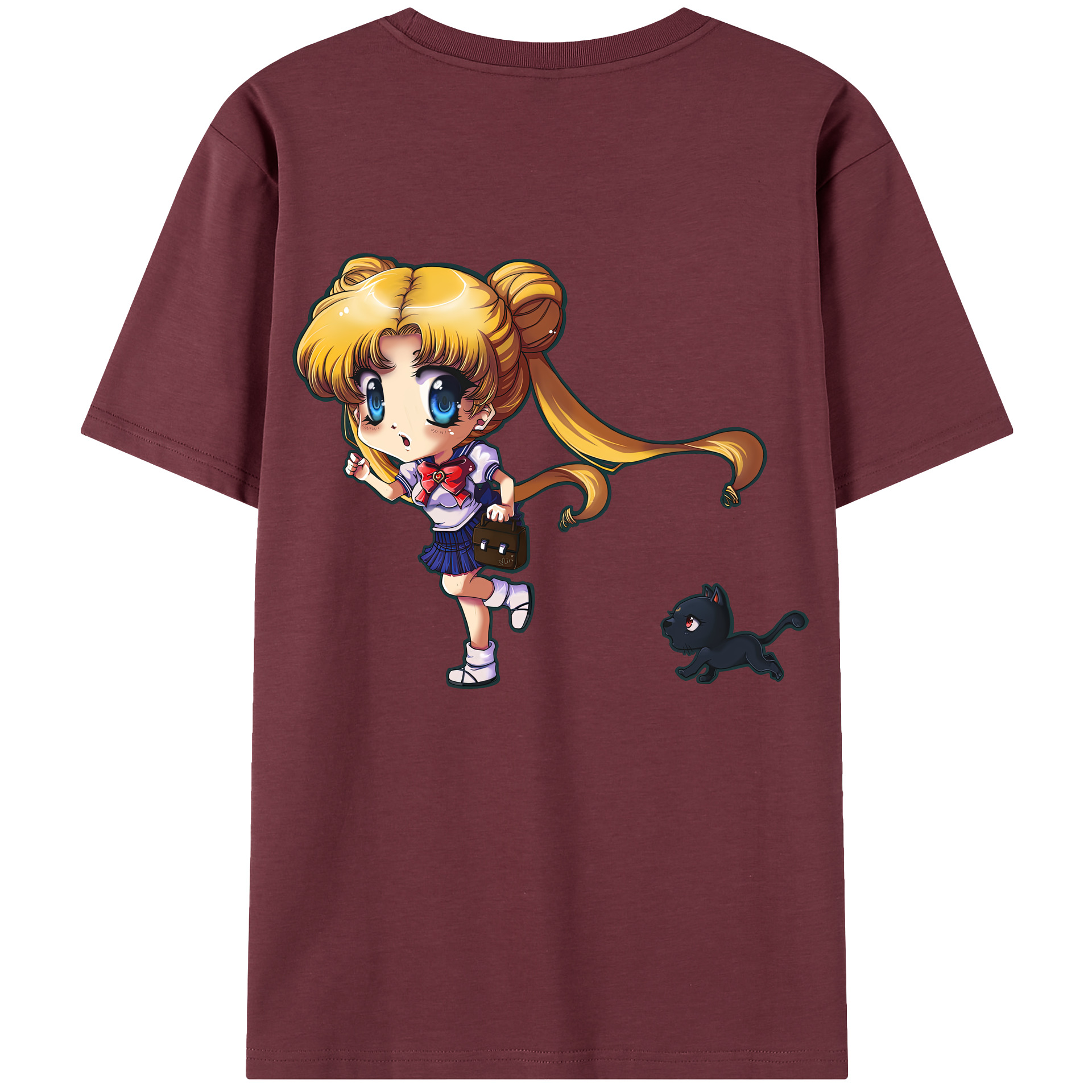 （画像用） 美少女戦士セーラームーン 愛野 美奈子 あいの みなこ Sailor Moon Aino Minako 綿100％半袖Tシャツ（背面プリント）